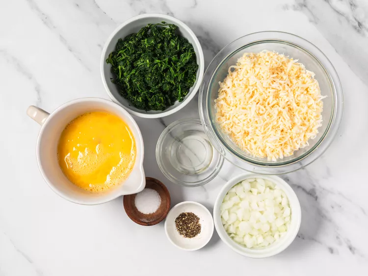 Cottage Cheese and Spinach Crustless Quiche Ingredients