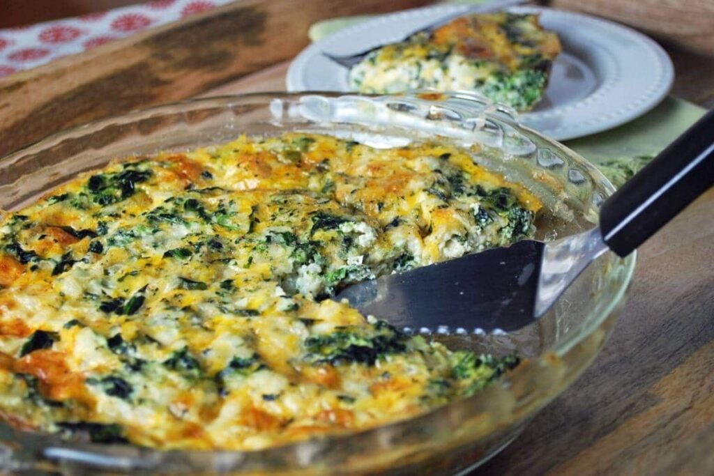 Cottage Cheese and Spinach Crustless Quiche Recipe