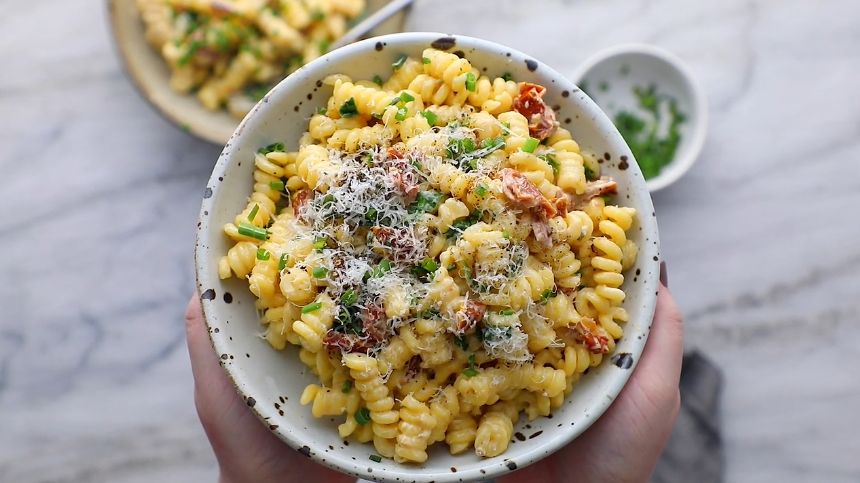 Serve warm with Parmesan on top