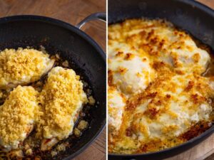 Sprinkle the breadcrumb topping on top.