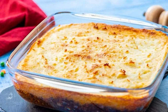 Let the Shepherd’s Pie cool for about 15 minutes before serving.