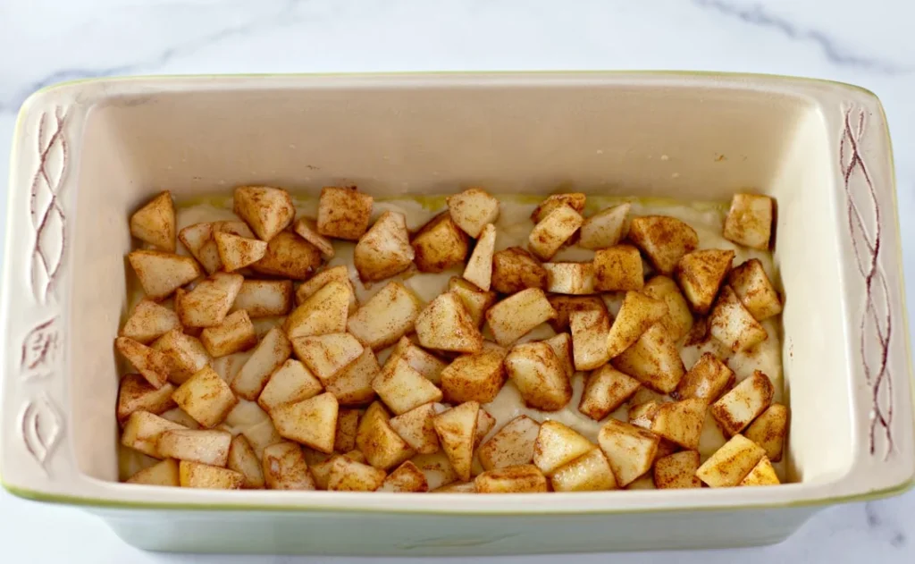 Sprinkle the brown sugar and cinnamon mixture evenly over the top.