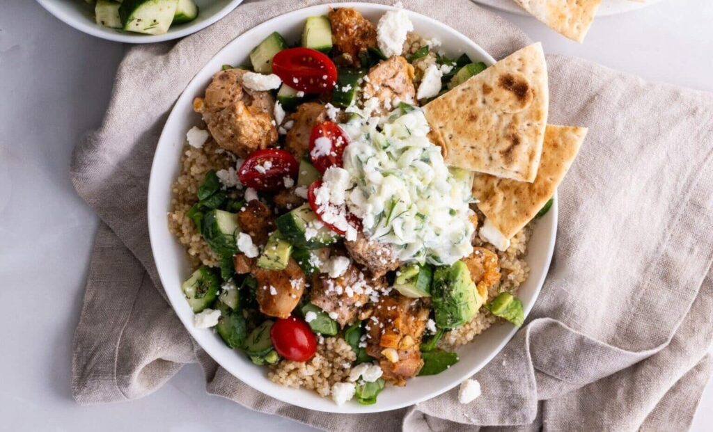 Greek Chicken Bowls with Tzatziki Sauce