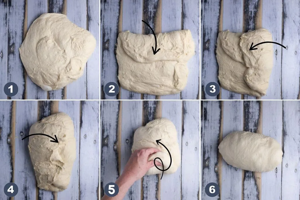Gently shape the dough into your desired form, creating surface tension while handling it carefully to avoid deflating it.
