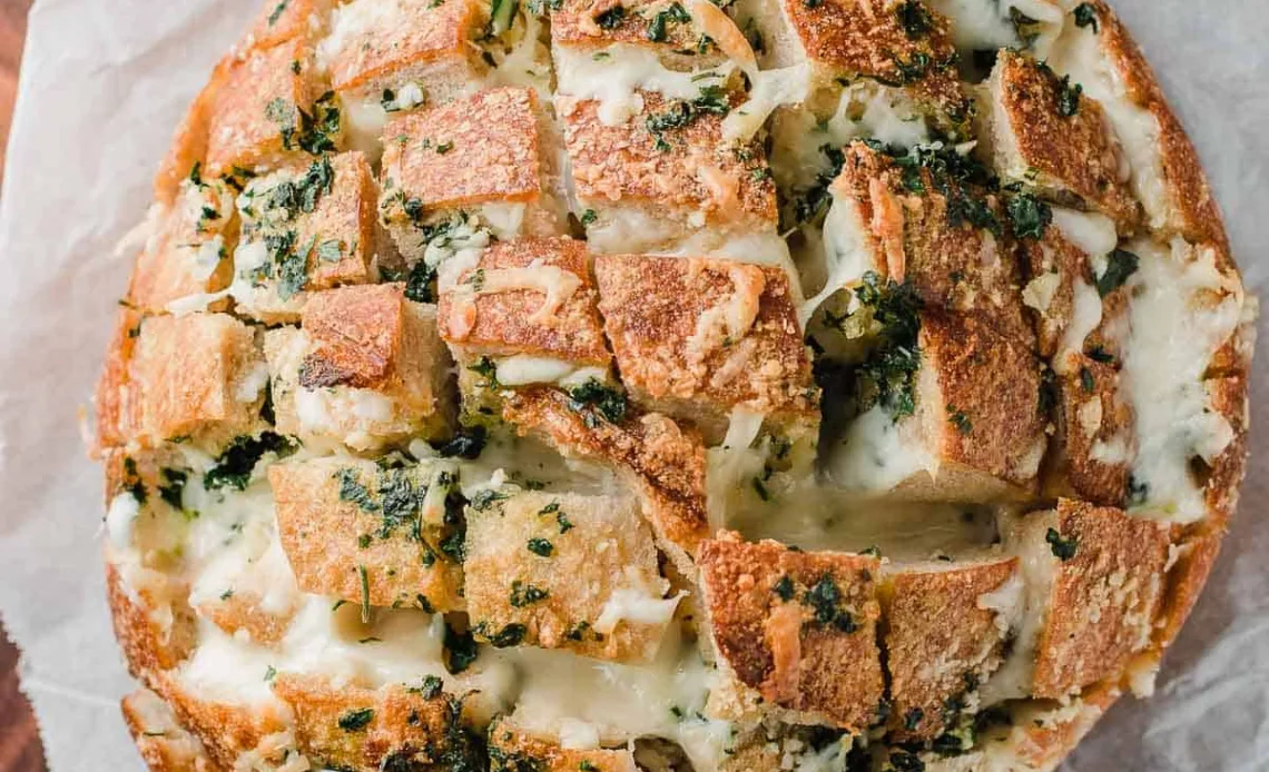 Sourdough Pull Apart Cheese Bread