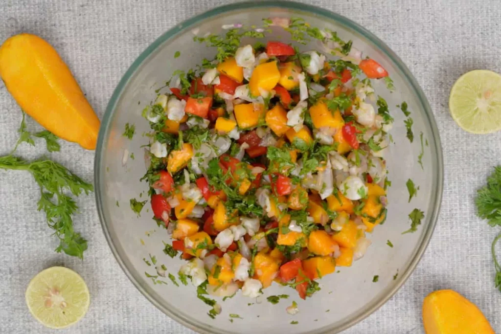 Season with salt and black pepper, then toss everything gently until well combined and evenly mixed.