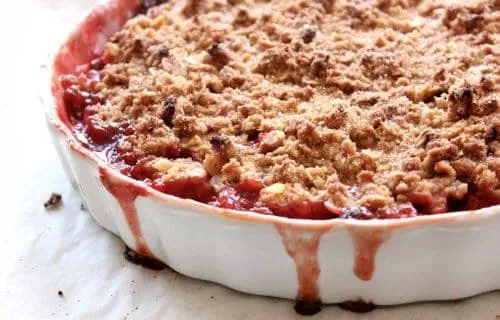 Gluten-Free Fresh Strawberry & Rhubarb Crisp?